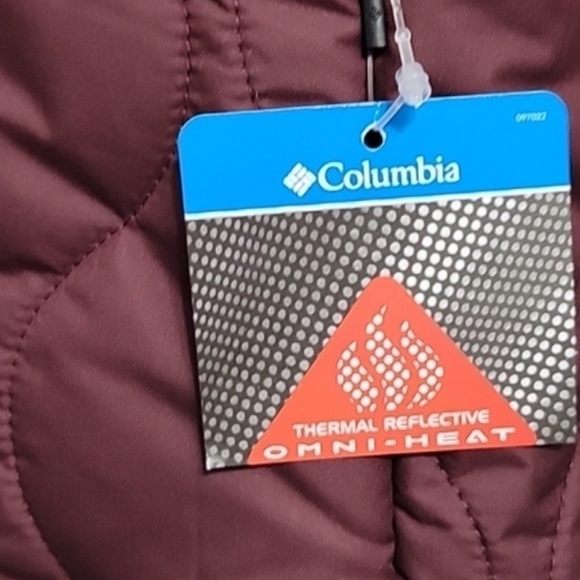 Columbia Jacket Quilted Water Resistant Winter Coat Removable Hood sz S - Picture 6 of 10